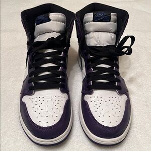 Nike Air Jordan 1 Retro High OG Size 11 Purple White - Vintage Style MSRP: $170